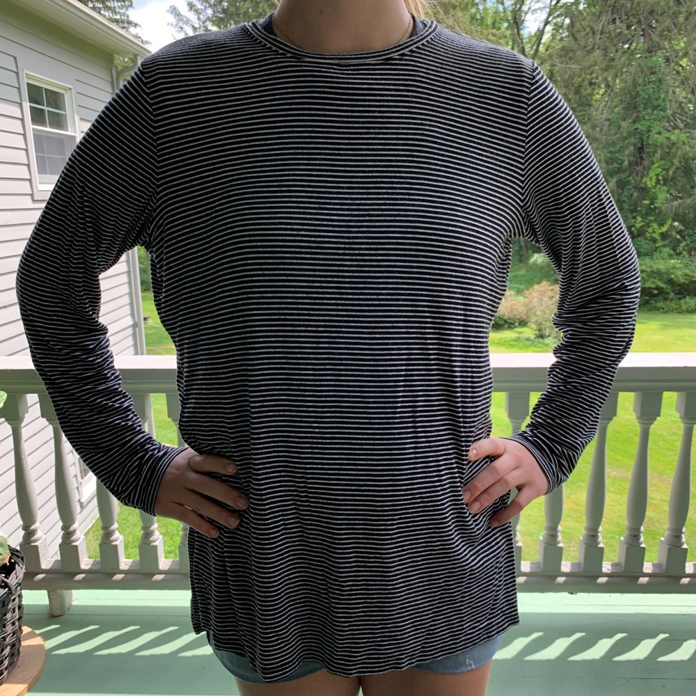 Athleta striped longsleeve top size XL